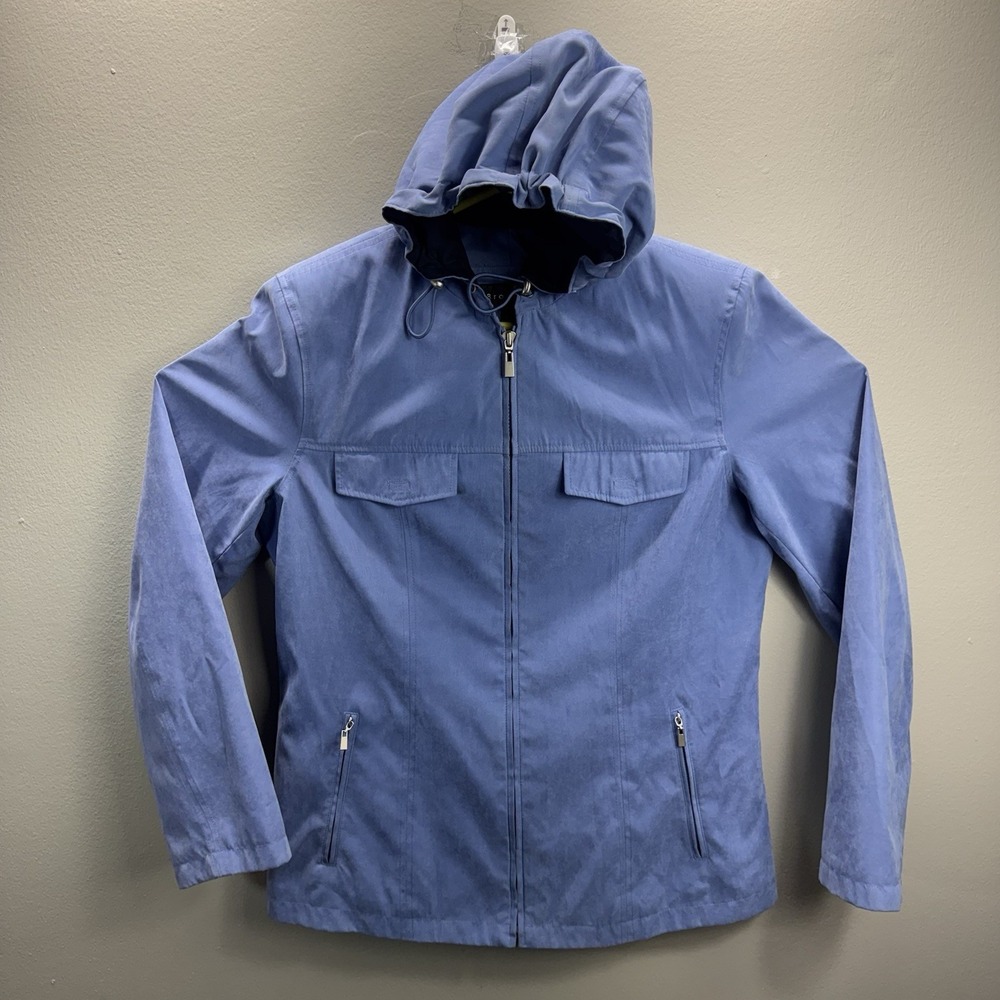 Braetan Women's Blue Hooded Zip-Up Jacket Size L